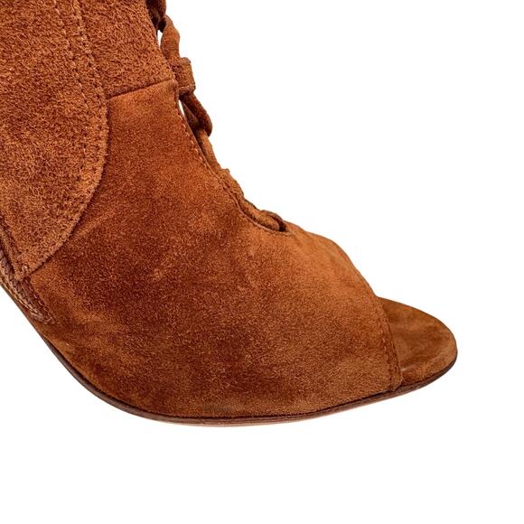Laurence Dacade Couture Paris Suede LaceUp Bootie Block Heel - Picture 15 of 15